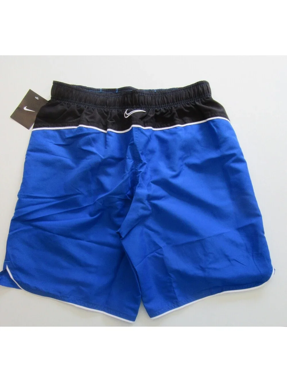 Nike Mens Volley Swim Trunks Blue Black and White NESS6413 Sze M Medium NWT